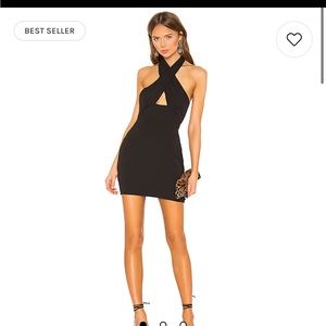 Black strappy front dress